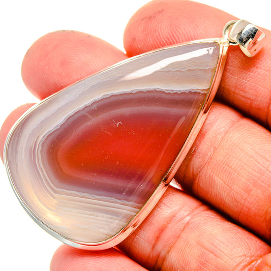 Red Botswana Agate Pendants handcrafted by Ana Silver Co - PD23606