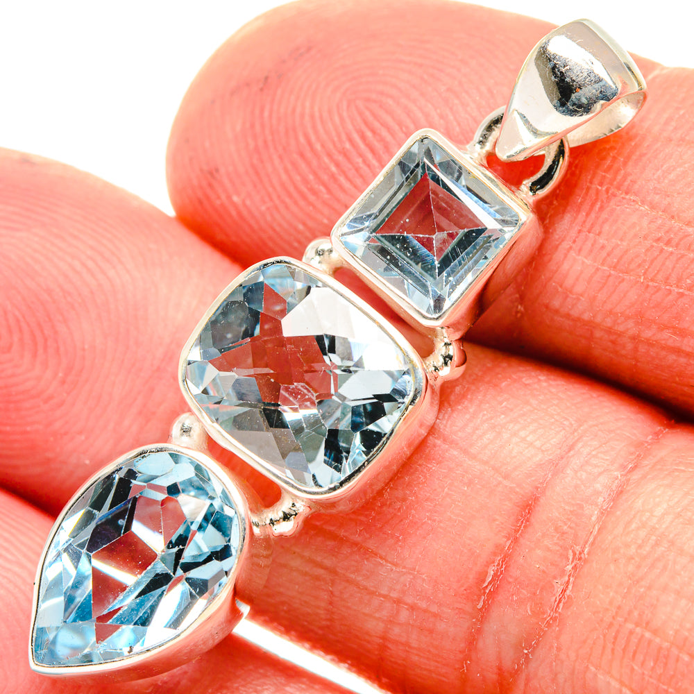 Blue Topaz Pendants handcrafted by Ana Silver Co - PD23609