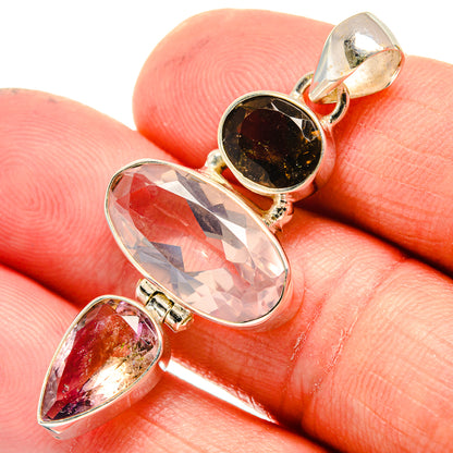 Rose Quartz Pendants handcrafted by Ana Silver Co - PD23611