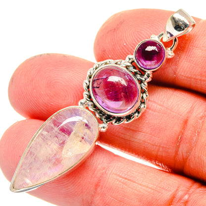 Rainbow Moonstone Pendants handcrafted by Ana Silver Co - PD23618