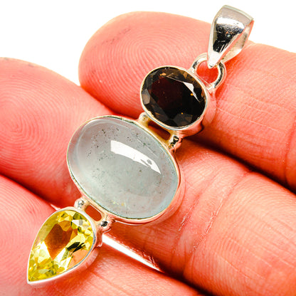 Aquamarine Pendants handcrafted by Ana Silver Co - PD23625
