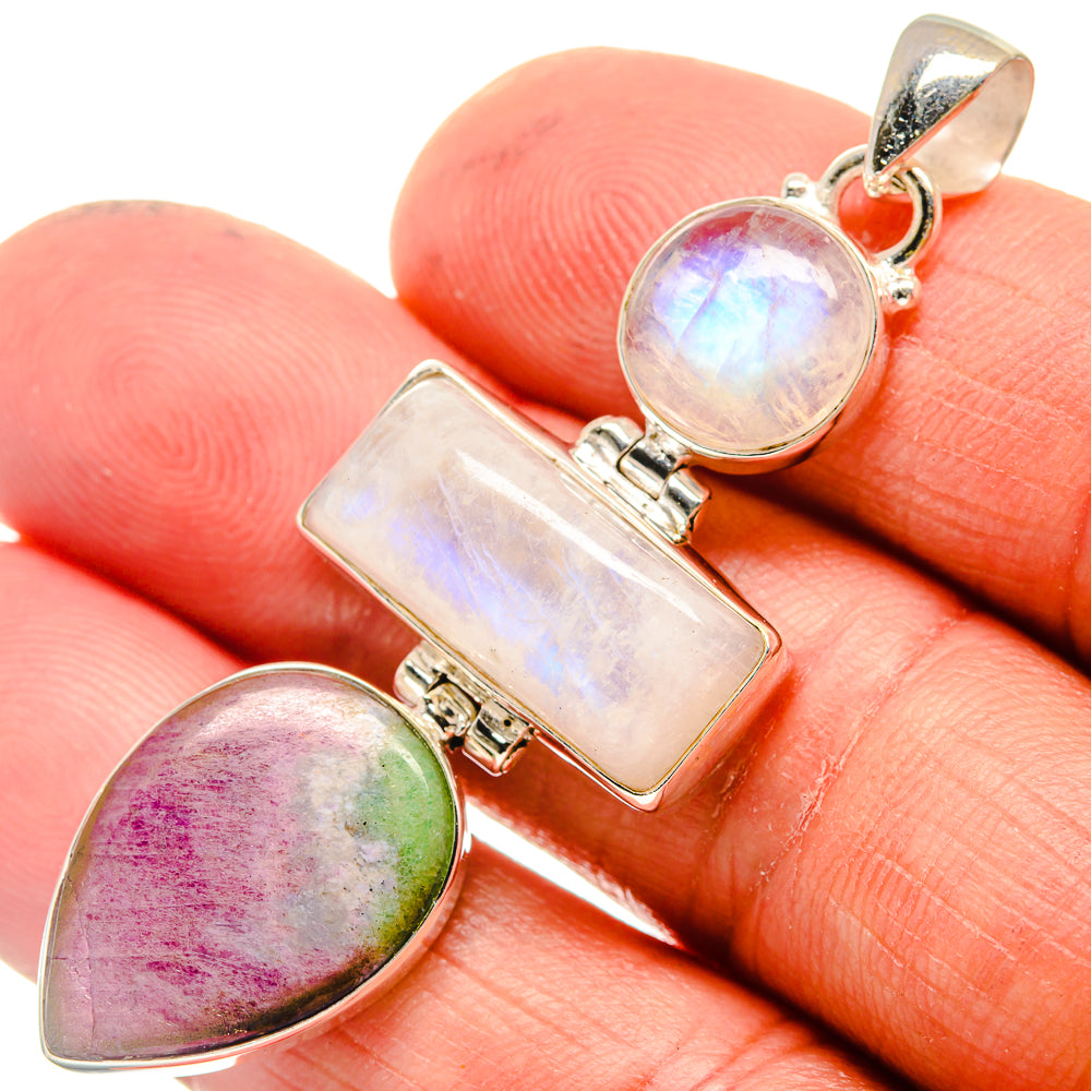 Ruby Zoisite Pendants handcrafted by Ana Silver Co - PD23632