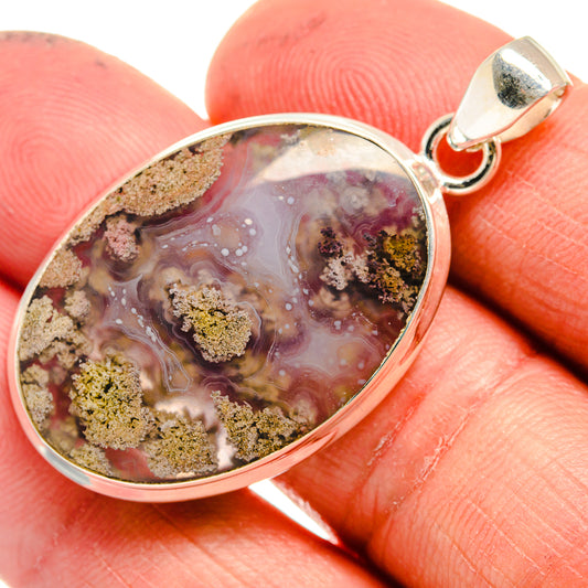 Indonesian Plume Agate Pendants handcrafted by Ana Silver Co - PD23637