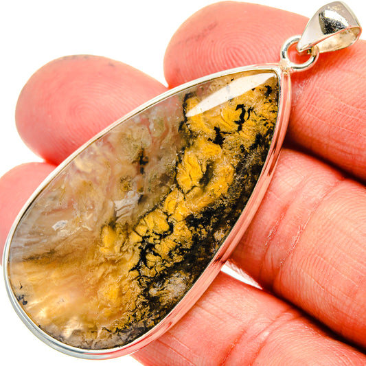 Indonesian Plume Agate Pendants handcrafted by Ana Silver Co - PD23638