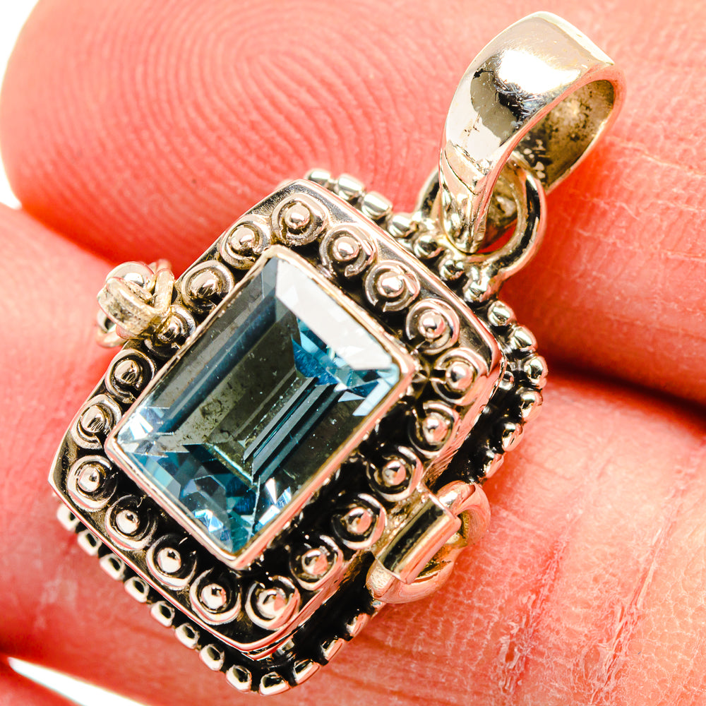 Blue Topaz Pendants handcrafted by Ana Silver Co - PD23669