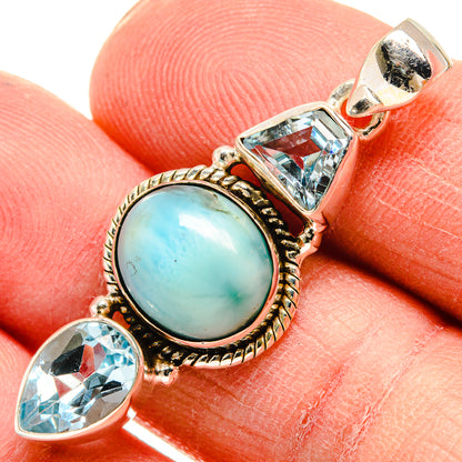 Larimar Pendants handcrafted by Ana Silver Co - PD23685