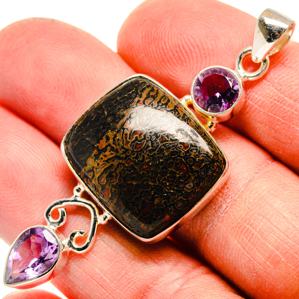 Dinosaur Bone Pendants handcrafted by Ana Silver Co - PD23704