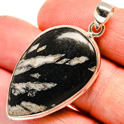 Chrysanthemum Stone Pendants handcrafted by Ana Silver Co - PD23707