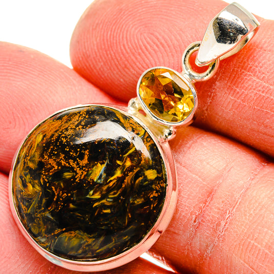 Golden Pietersite Pendants handcrafted by Ana Silver Co - PD23731