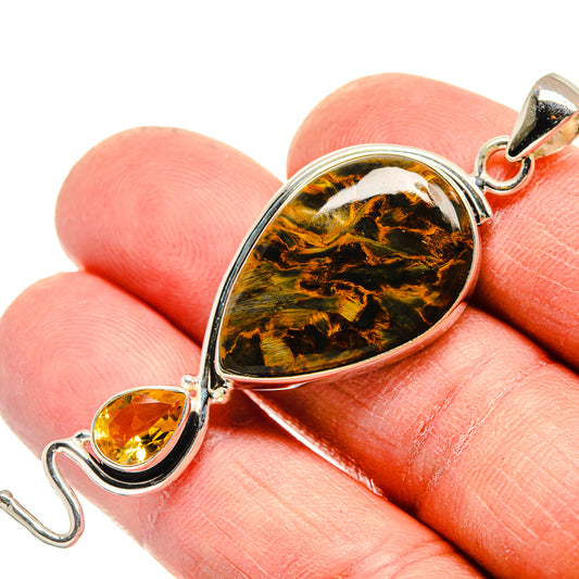 Golden Pietersite Pendants handcrafted by Ana Silver Co - PD23737