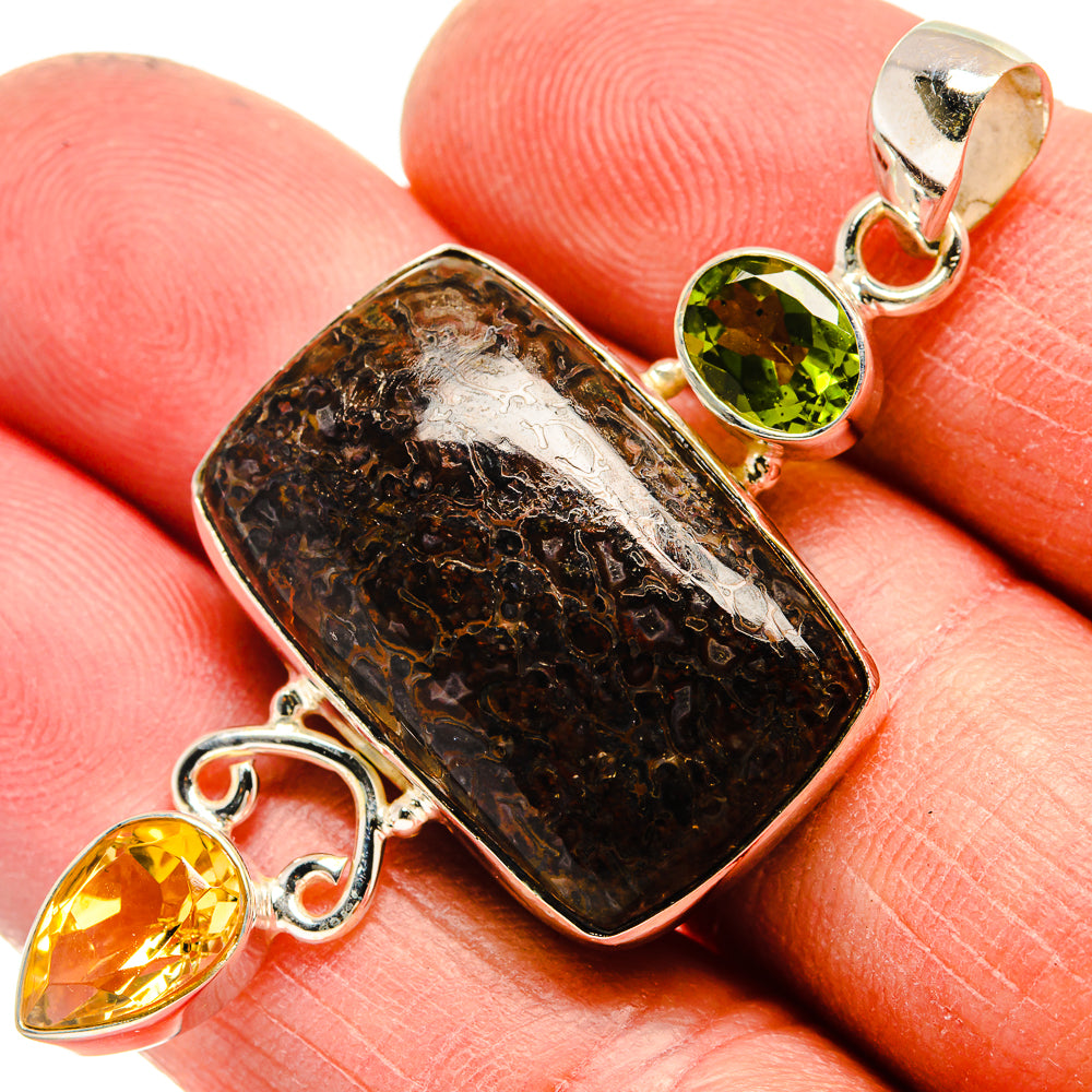 Dinosaur Bone Pendants handcrafted by Ana Silver Co - PD23738