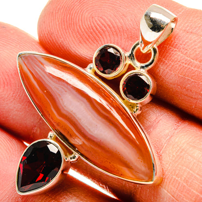 Botswana Agate Pendants handcrafted by Ana Silver Co - PD23751