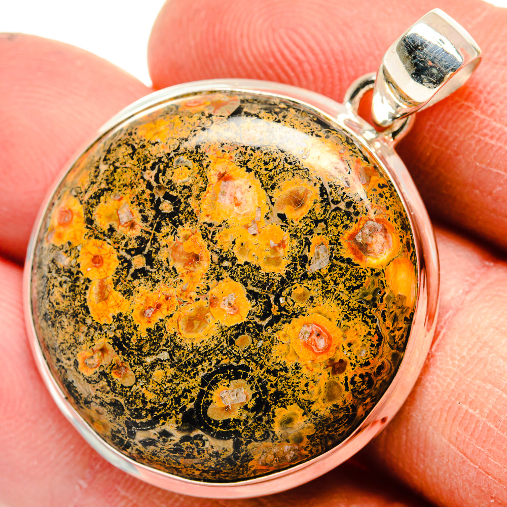 Fireworks Obsidian Pendants handcrafted by Ana Silver Co - PD23752