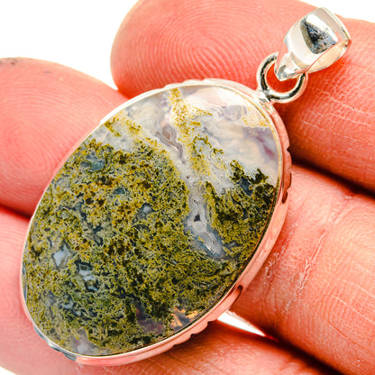Indonesian Plume Agate Pendants handcrafted by Ana Silver Co - PD23758