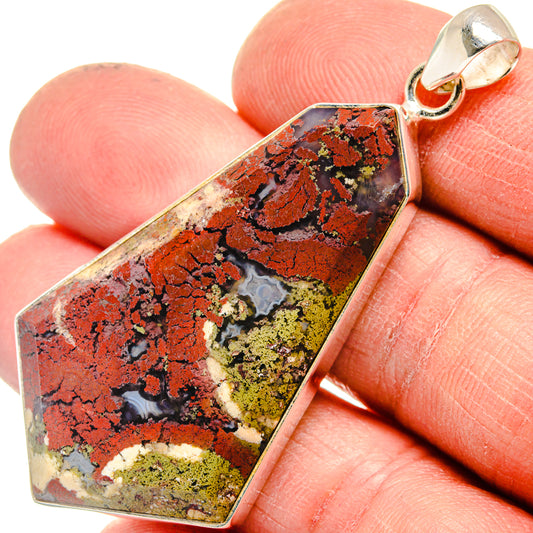 Indonesian Plume Agate Pendants handcrafted by Ana Silver Co - PD23767