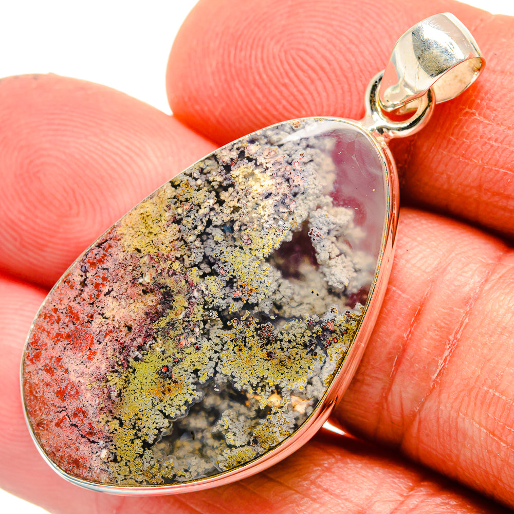 Indonesian Plume Agate Pendants handcrafted by Ana Silver Co - PD23785