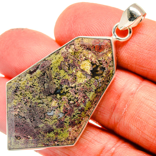 Indonesian Plume Agate Pendants handcrafted by Ana Silver Co - PD23790