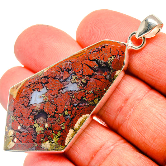 Indonesian Plume Agate Pendants handcrafted by Ana Silver Co - PD23791