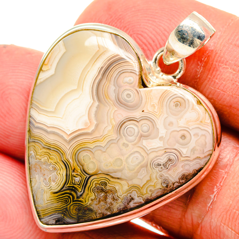 Laguna Lace Agate Pendants handcrafted by Ana Silver Co - PD23793