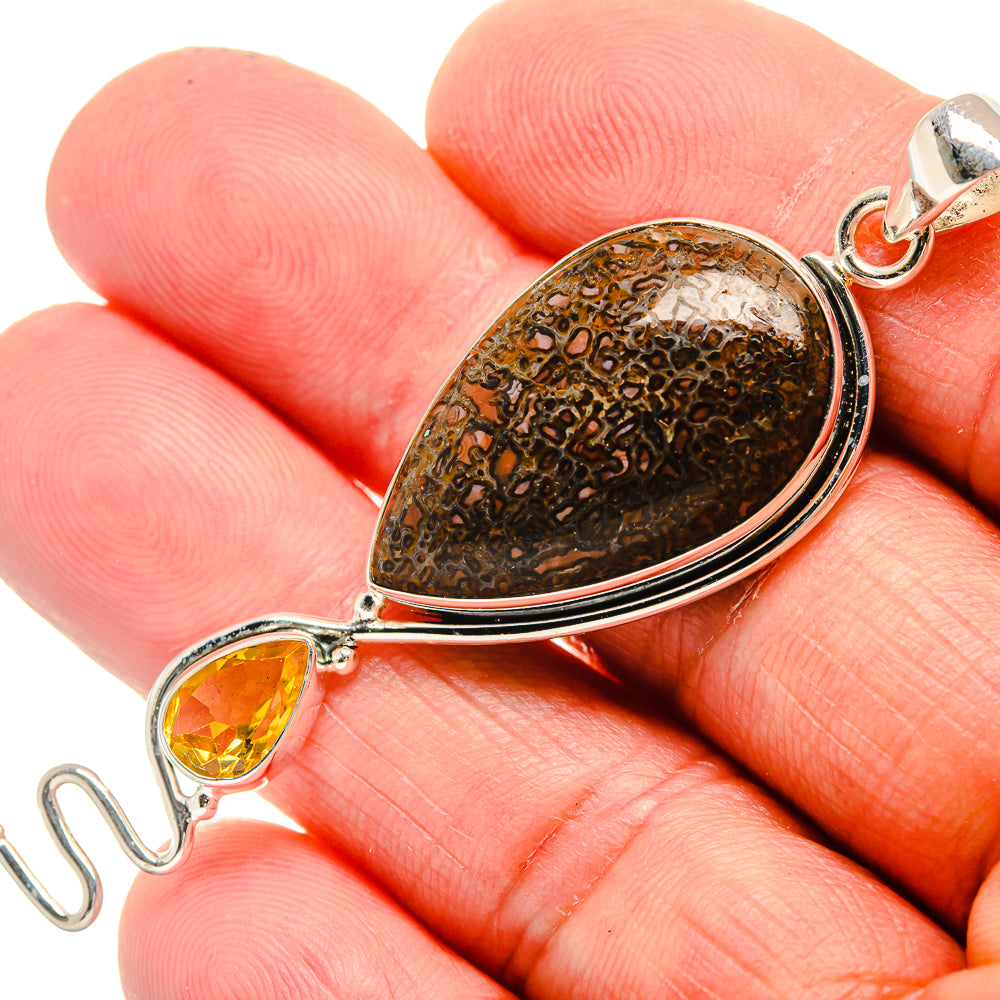 Dinosaur Bone Pendants handcrafted by Ana Silver Co - PD23794