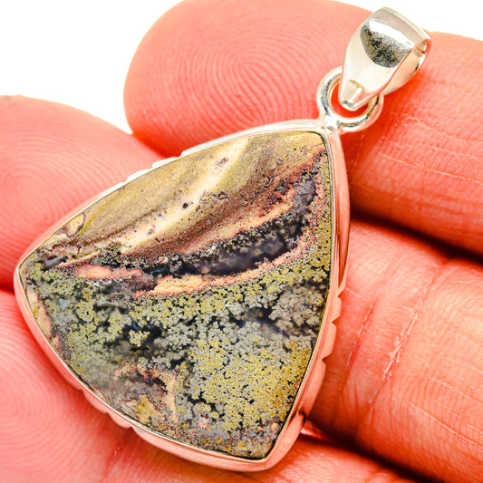 Indonesian Plume Agate Pendants handcrafted by Ana Silver Co - PD23796