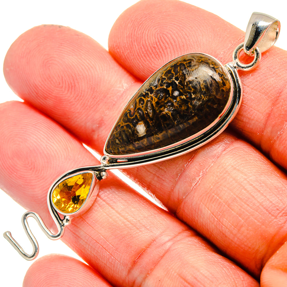 Dinosaur Bone Pendants handcrafted by Ana Silver Co - PD23802