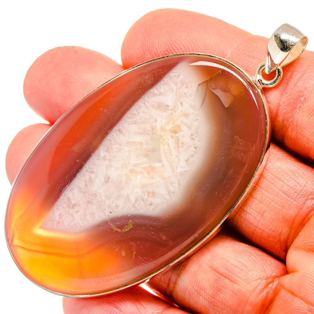 Red Geode Slice Pendants handcrafted by Ana Silver Co - PD23803