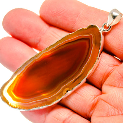 Red Geode Slice Pendants handcrafted by Ana Silver Co - PD23811
