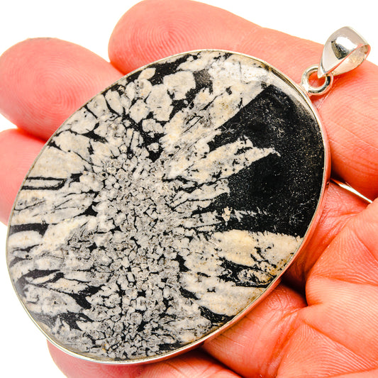 Chrysanthemum Stone Pendants handcrafted by Ana Silver Co - PD23818