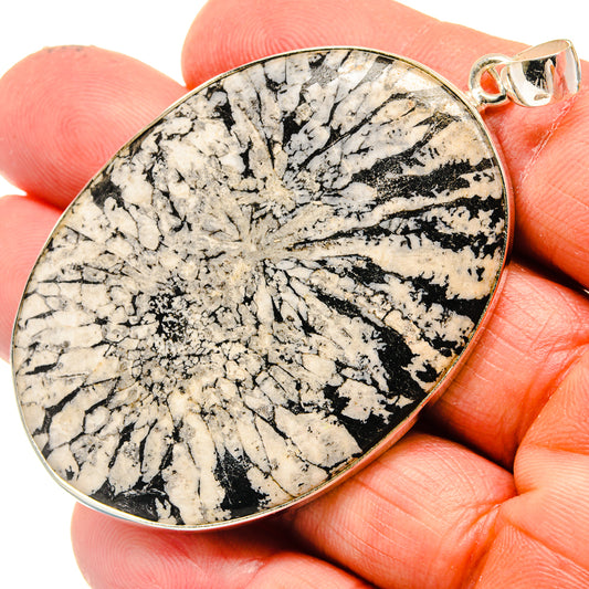 Chrysanthemum Stone Pendants handcrafted by Ana Silver Co - PD23819