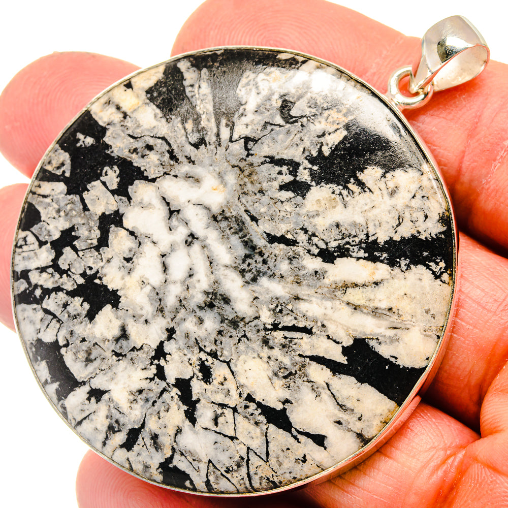 Chrysanthemum Stone Pendants handcrafted by Ana Silver Co - PD23822