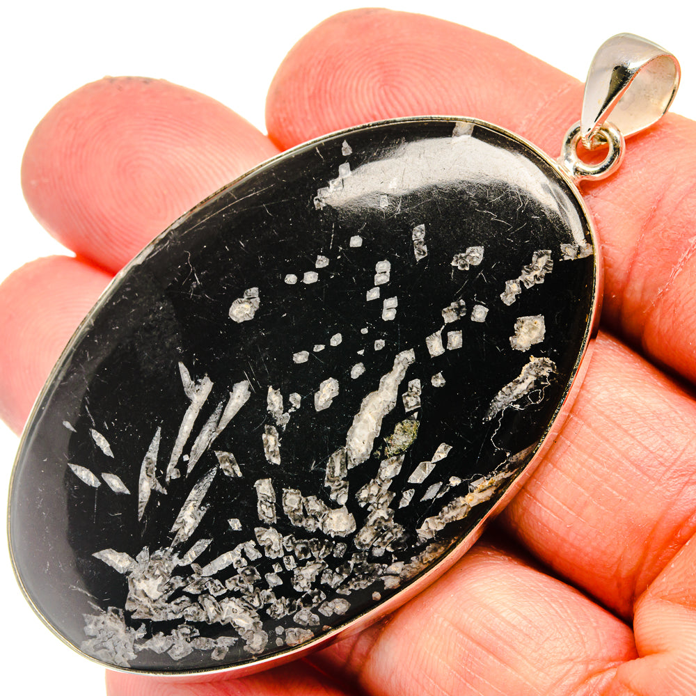 Chrysanthemum Stone Pendants handcrafted by Ana Silver Co - PD23824
