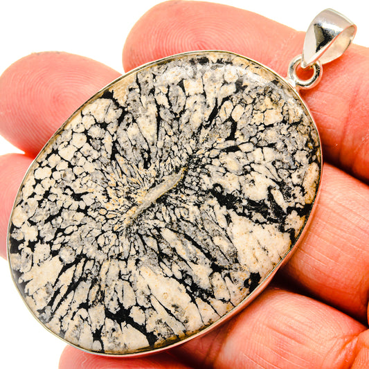 Chrysanthemum Stone Pendants handcrafted by Ana Silver Co - PD23826