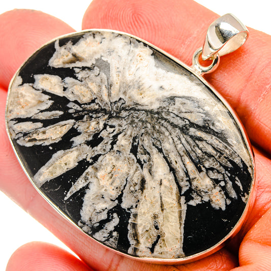 Chrysanthemum Stone Pendants handcrafted by Ana Silver Co - PD23830