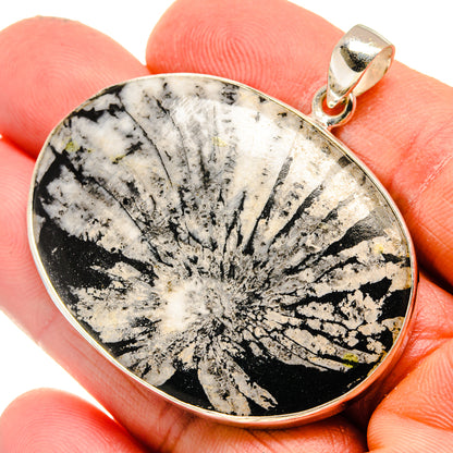 Chrysanthemum Stone Pendants handcrafted by Ana Silver Co - PD23832