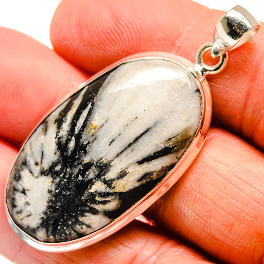 Chrysanthemum Stone Pendants handcrafted by Ana Silver Co - PD23836