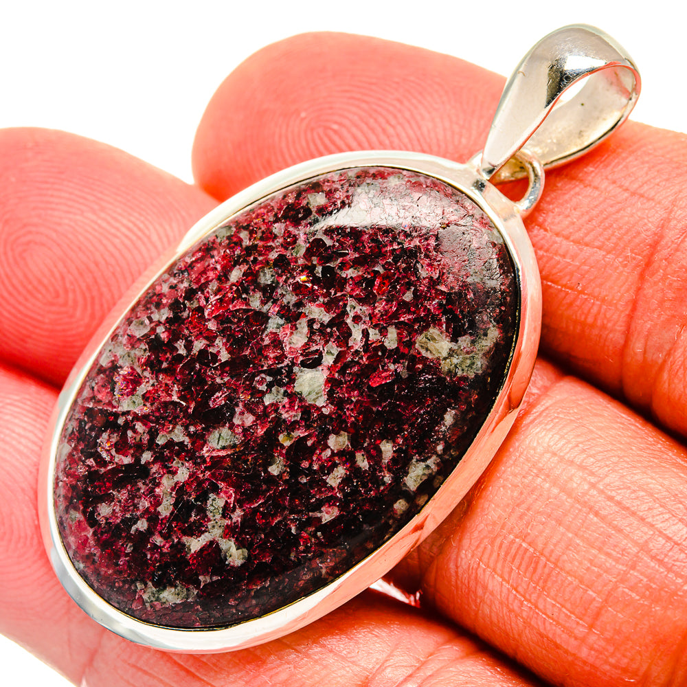 Russian Eudialyte Pendants handcrafted by Ana Silver Co - PD23843