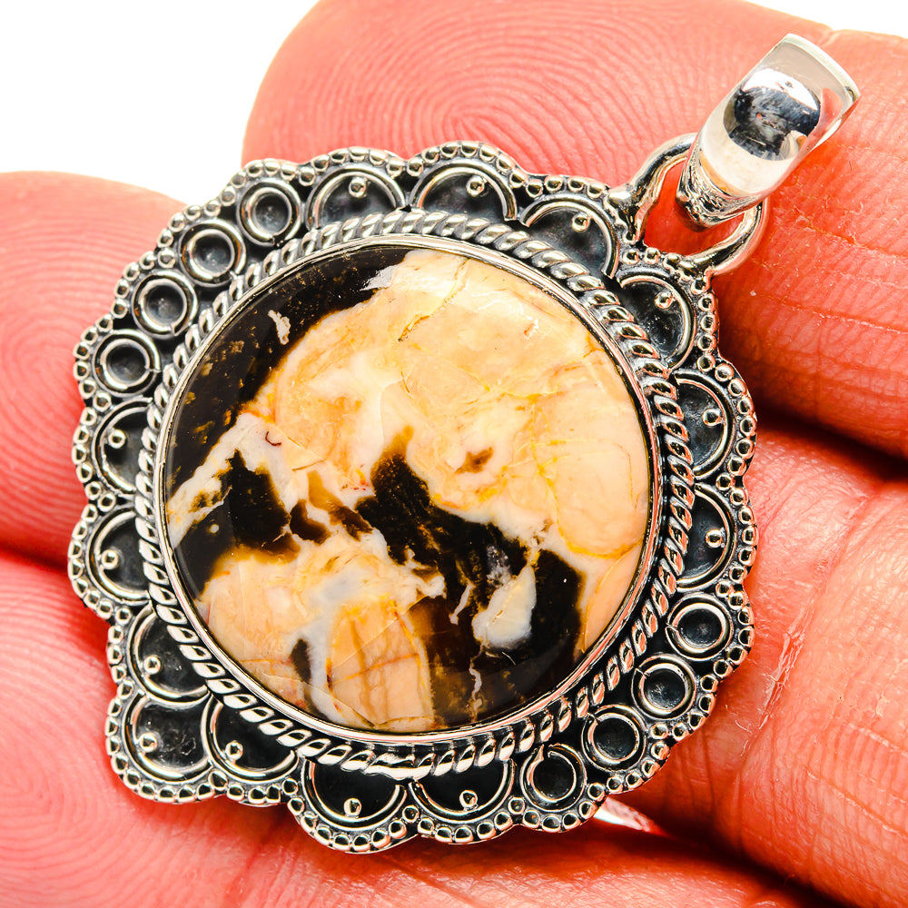 Peanut Wood Jasper Pendants handcrafted by Ana Silver Co - PD23847