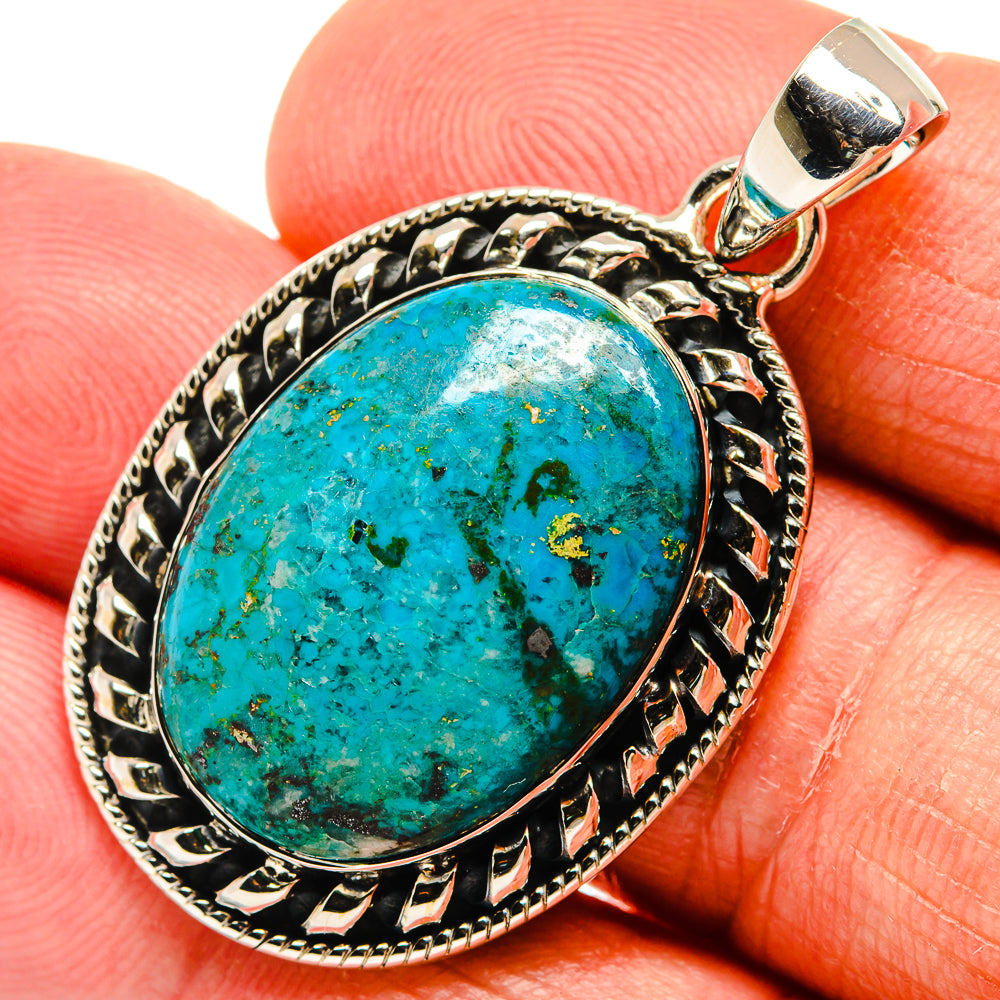 Chrysocolla Pendants handcrafted by Ana Silver Co - PD23865