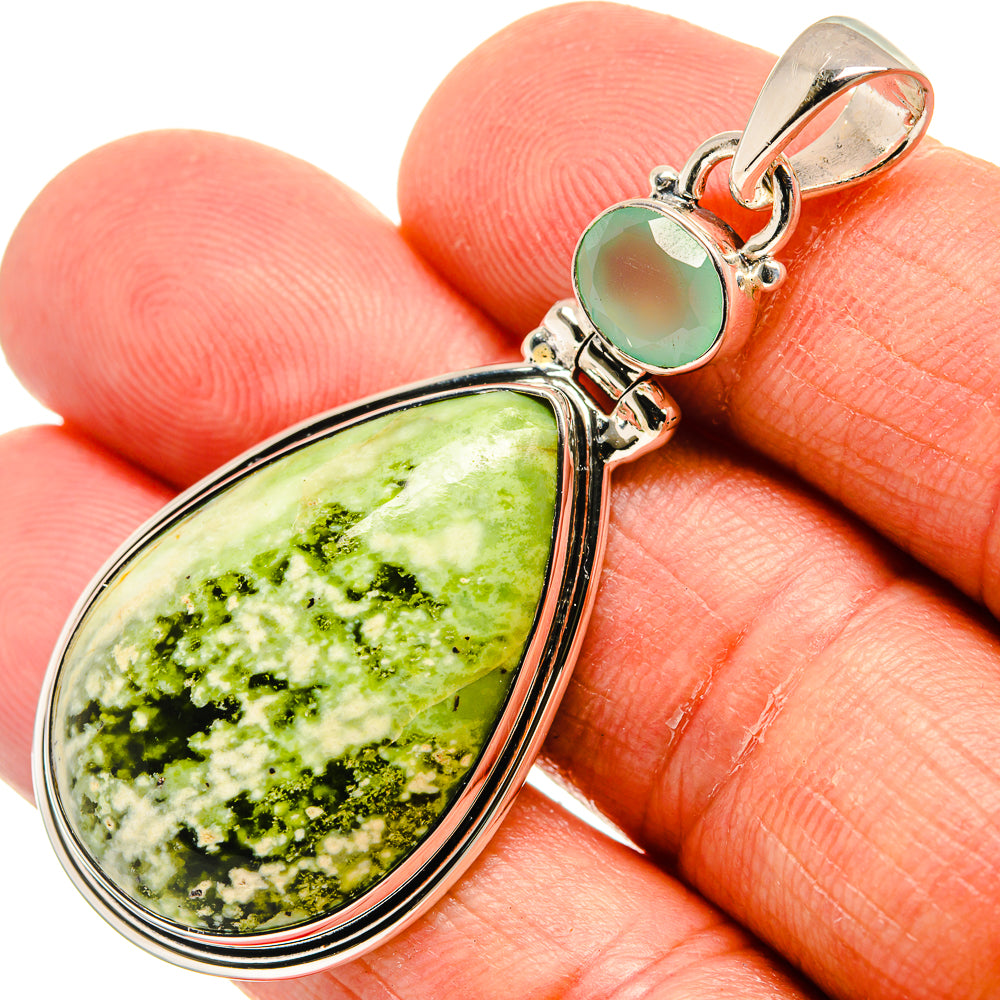 Australian Green Opal Pendants handcrafted by Ana Silver Co - PD23870
