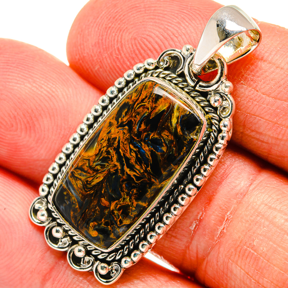 Golden Pietersite Pendants handcrafted by Ana Silver Co - PD23880