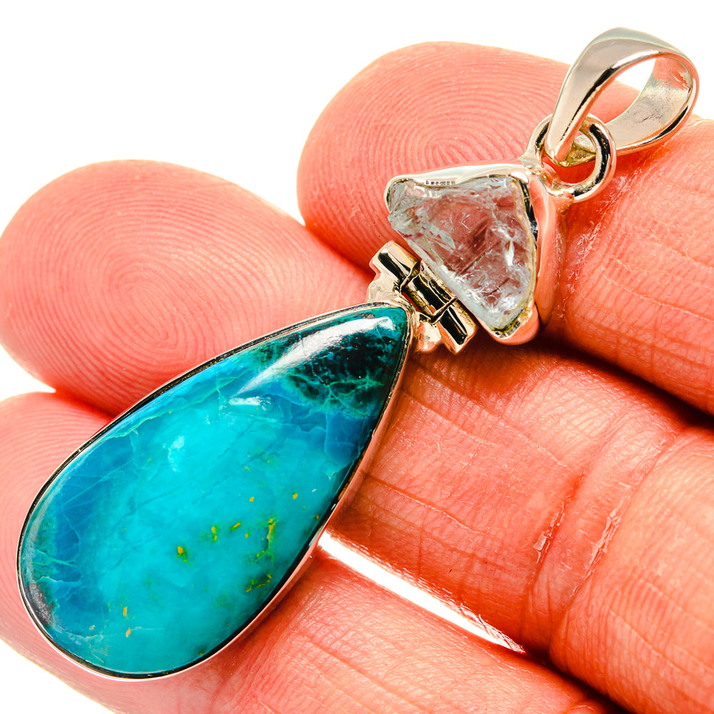 Chrysocolla Pendants handcrafted by Ana Silver Co - PD23884