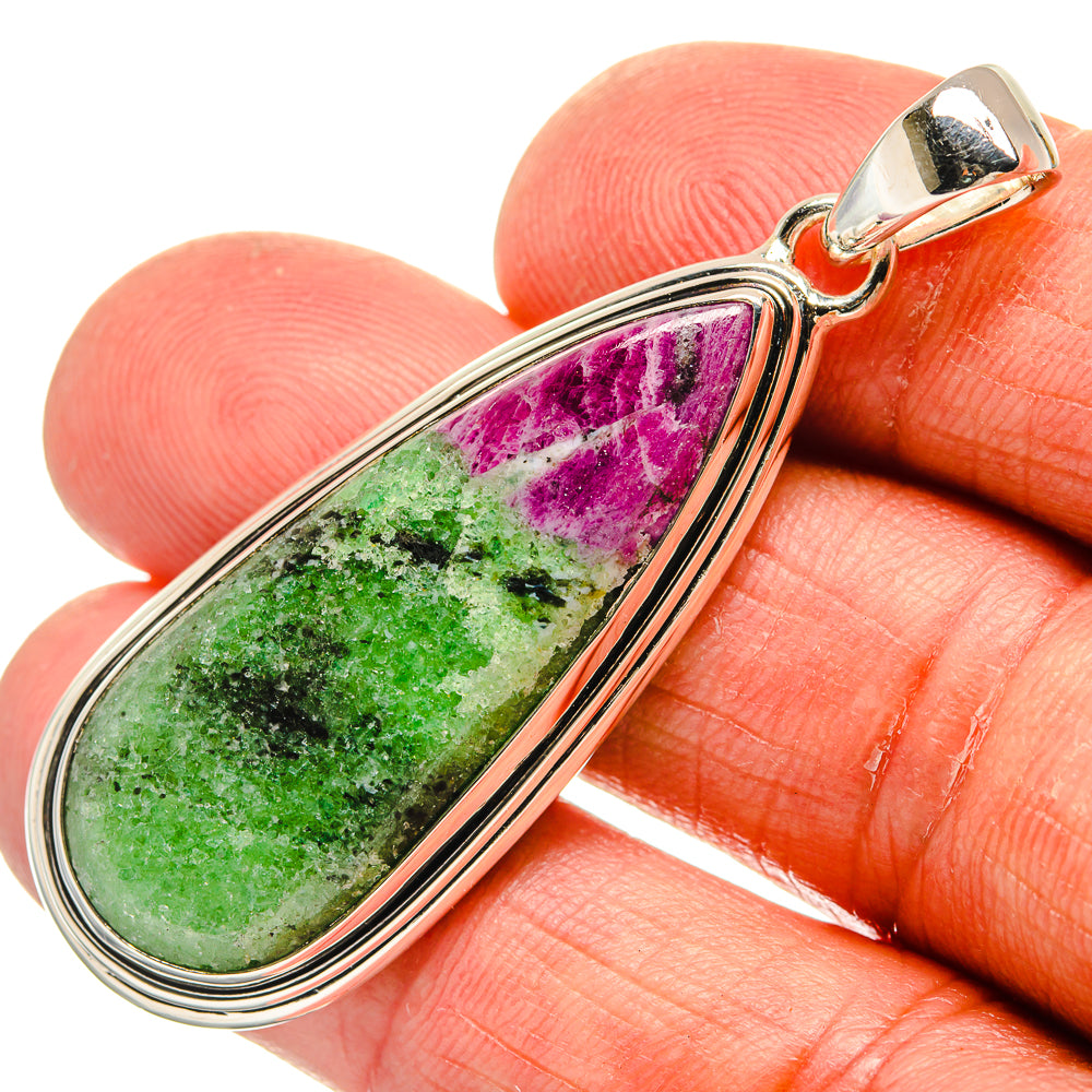 Ruby Zoisite Pendants handcrafted by Ana Silver Co - PD23905