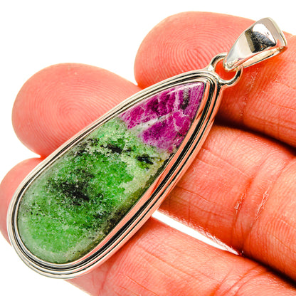 Ruby Zoisite Pendants handcrafted by Ana Silver Co - PD23905