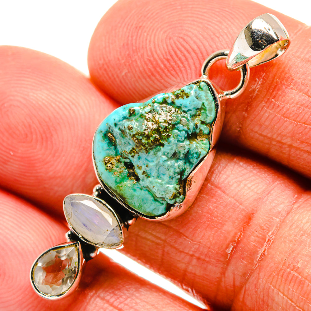 Chrysocolla Pendants handcrafted by Ana Silver Co - PD23907