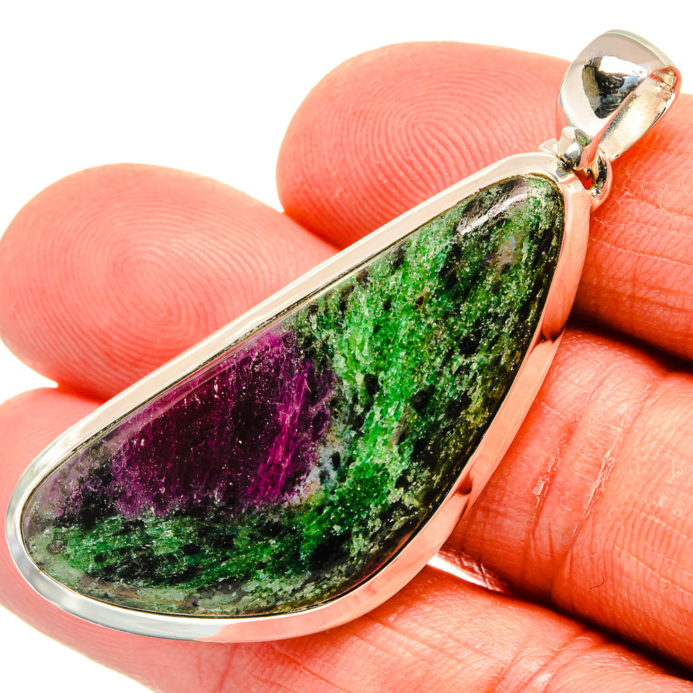 Ruby Zoisite Pendants handcrafted by Ana Silver Co - PD23913