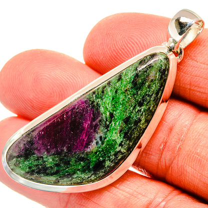Ruby Zoisite Pendants handcrafted by Ana Silver Co - PD23913