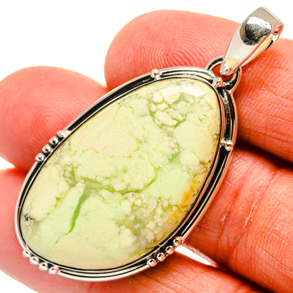 Lemon Chrysoprase Pendants handcrafted by Ana Silver Co - PD23921