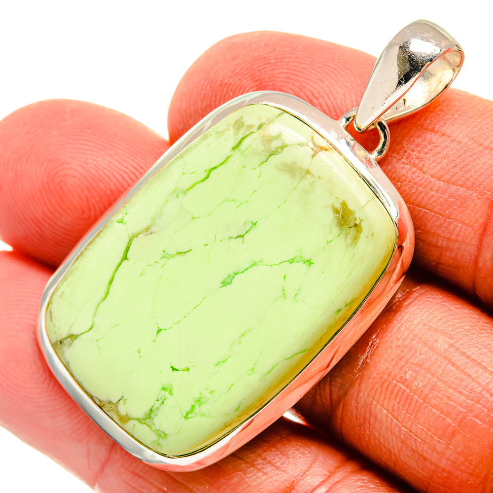 Lemon Chrysoprase Pendants handcrafted by Ana Silver Co - PD23923