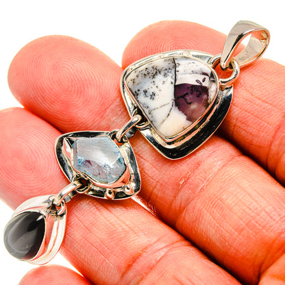 Dendritic Opal Pendants handcrafted by Ana Silver Co - PD23925